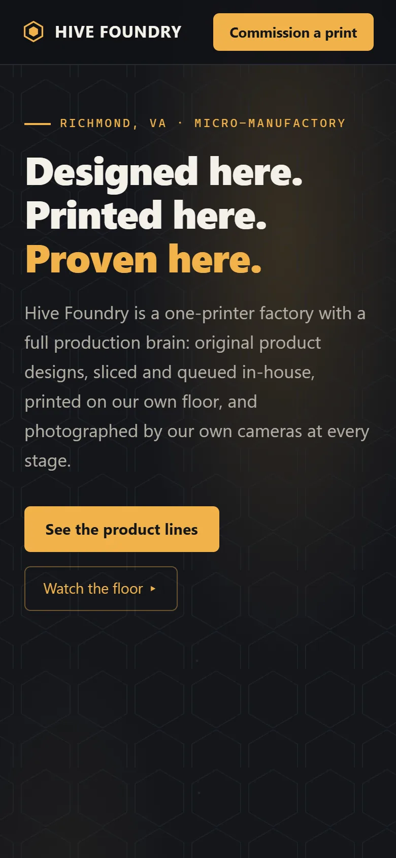 Hive Foundry on a phone